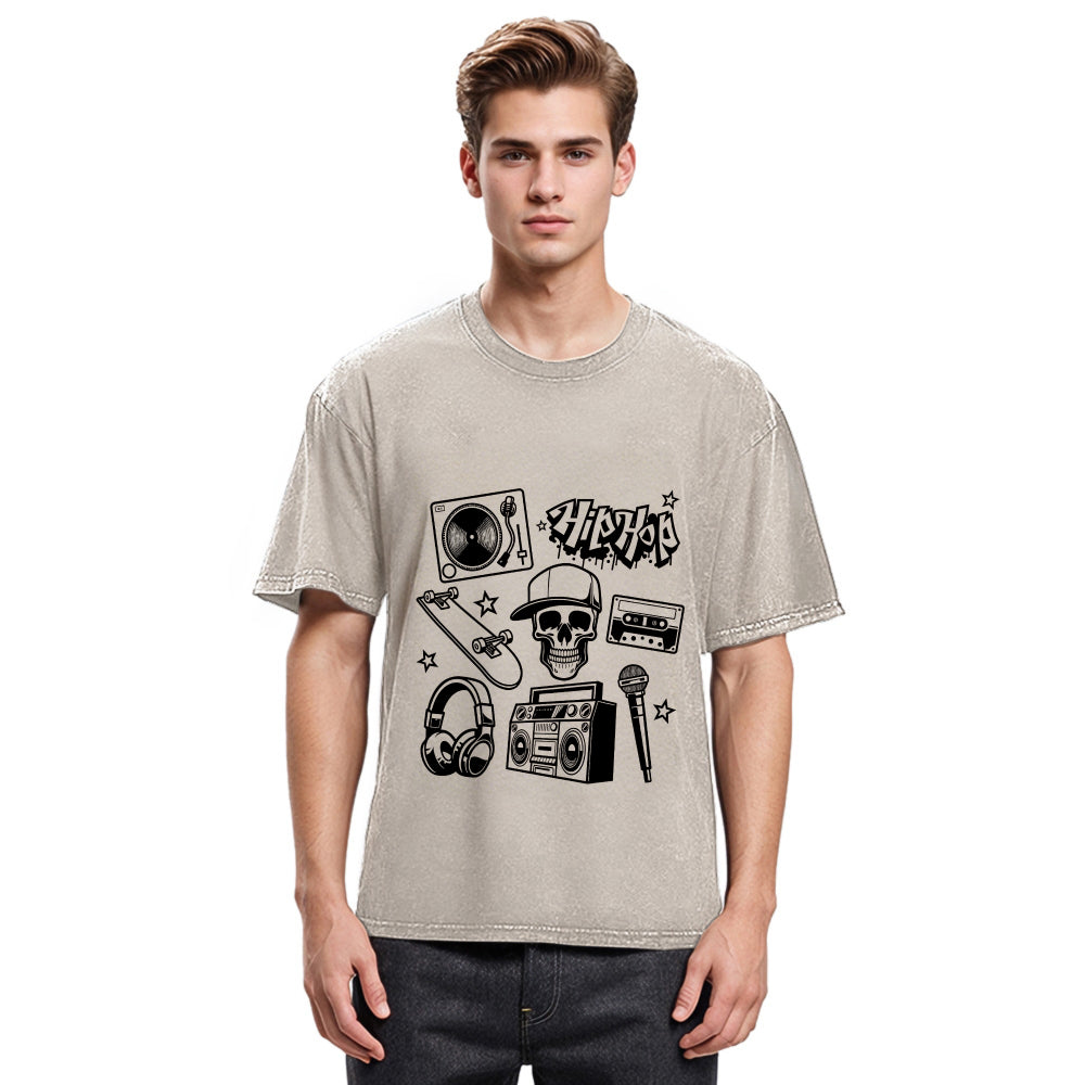 Tokyosol Set of Hip Hop Culture Washed T-Shirt