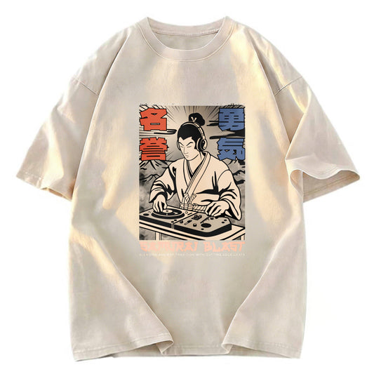 Tokyosol Samurai DJ Japanese Washed T-Shirt
