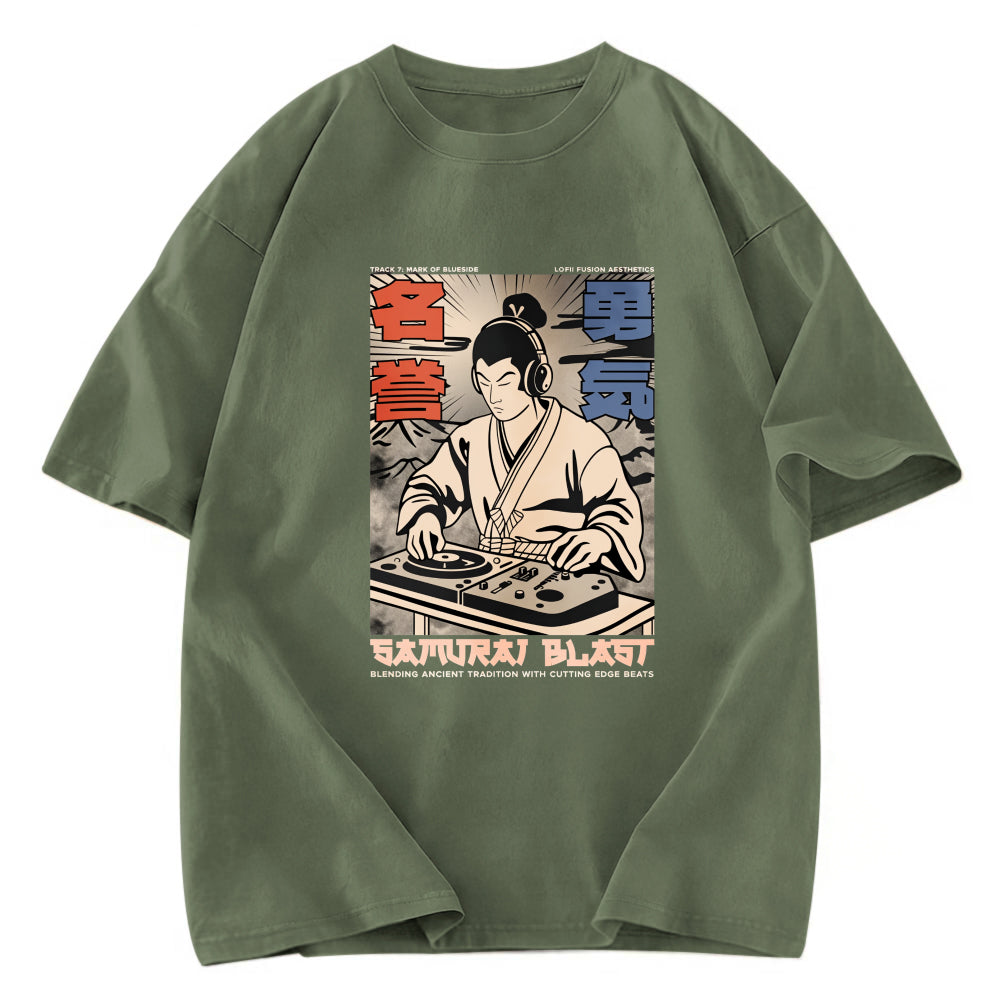 Tokyosol Samurai DJ Japanese Washed T-Shirt