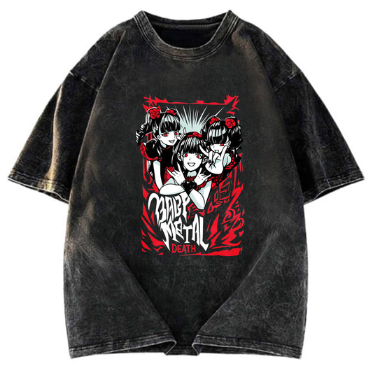 Tokyosol Rare Babymetal Japanese Kawaii Washed T-Shirt