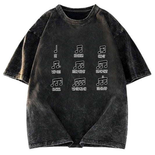 Tokyosol Food Word Pronunciation Washed T-Shirt