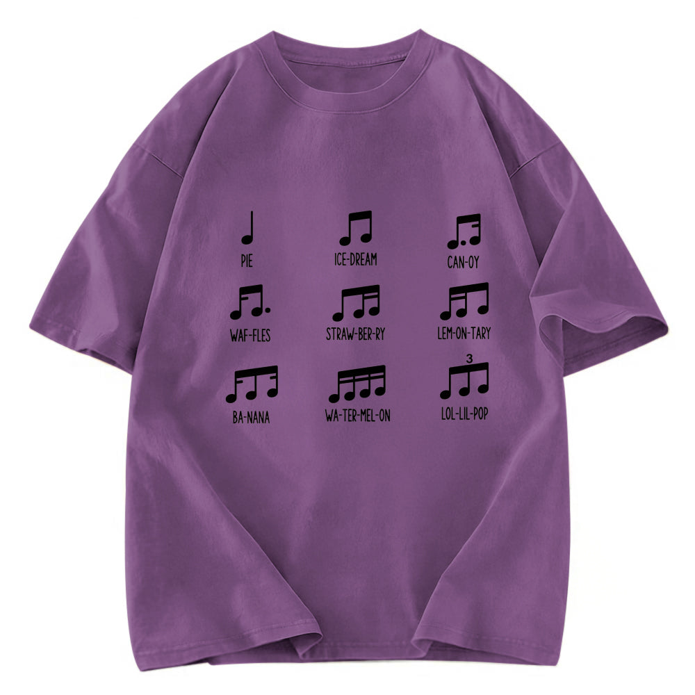 Tokyosol Food Word Pronunciation Washed T-Shirt