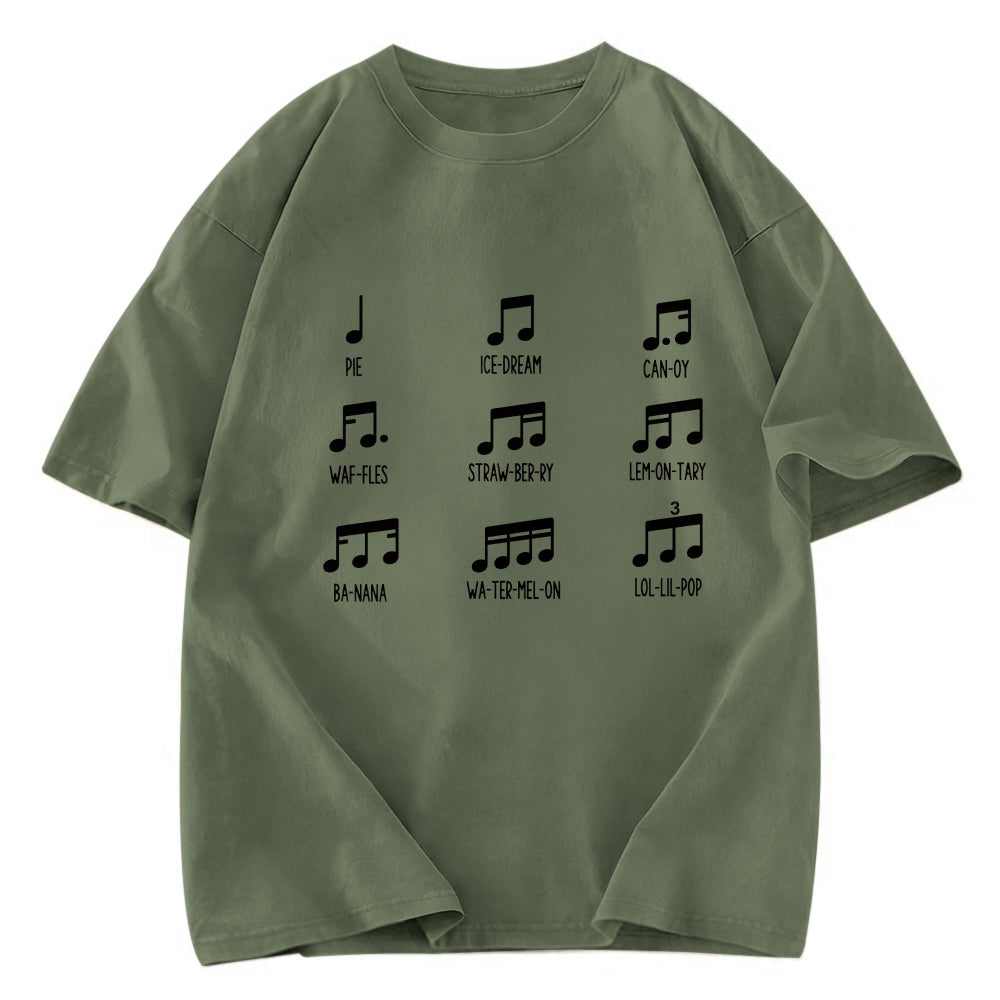 Tokyosol Food Word Pronunciation Washed T-Shirt
