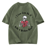 Tokyosol I Can Even Do It With A Broken Heart Washed T-Shirt