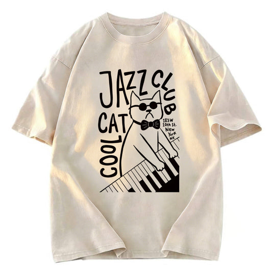 Tokyosol Jazz Cat Club Washed T-Shirt
