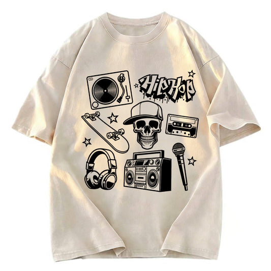Tokyosol Set of Hip Hop Culture Washed T-Shirt