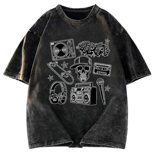 Tokyosol Set of Hip Hop Culture Washed T-Shirt
