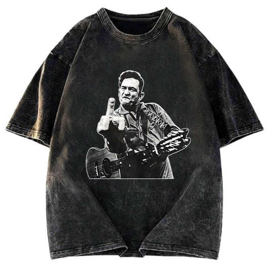 Tokyosol Johnny Cash Musician Washed T-Shirt