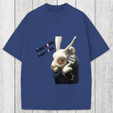 Tokyosol Tick Tock Funny Easter Bunny Washed T-Shirt