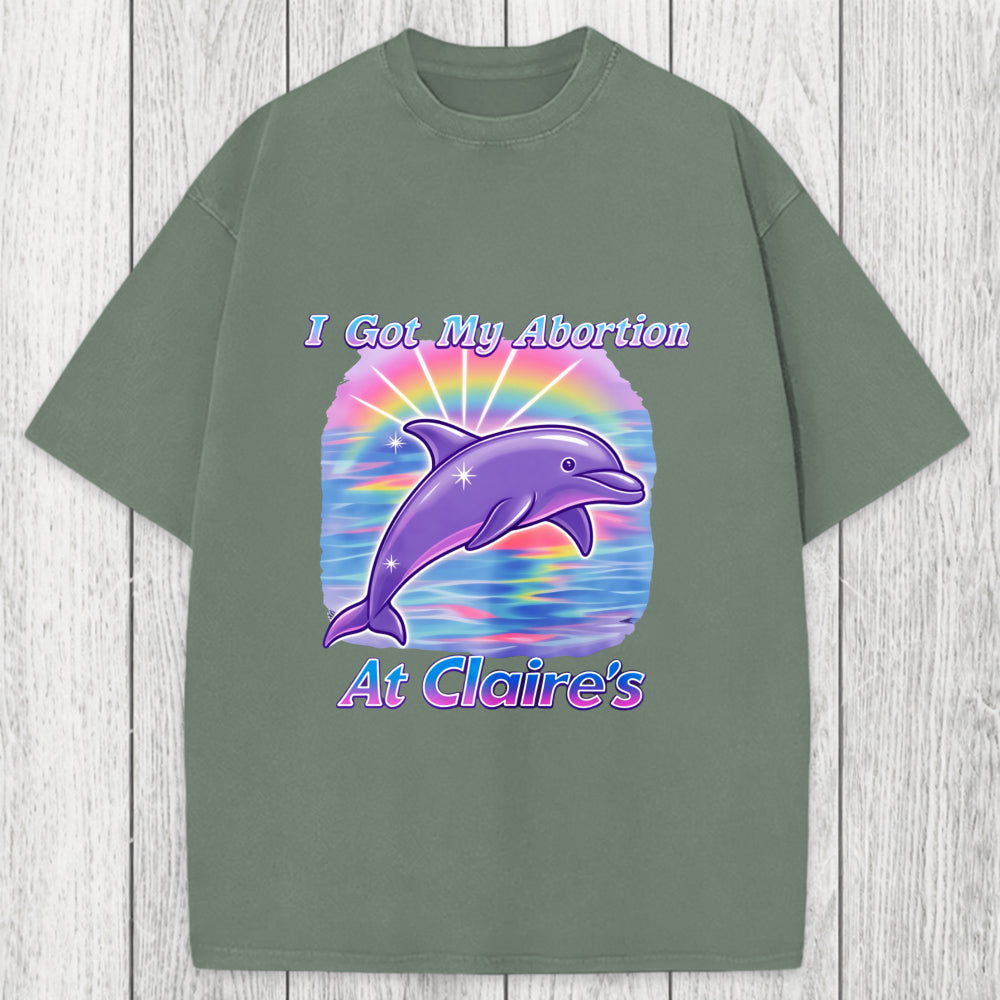 Tokyosol I Got My Abortion At Claire's Washed T-Shirt