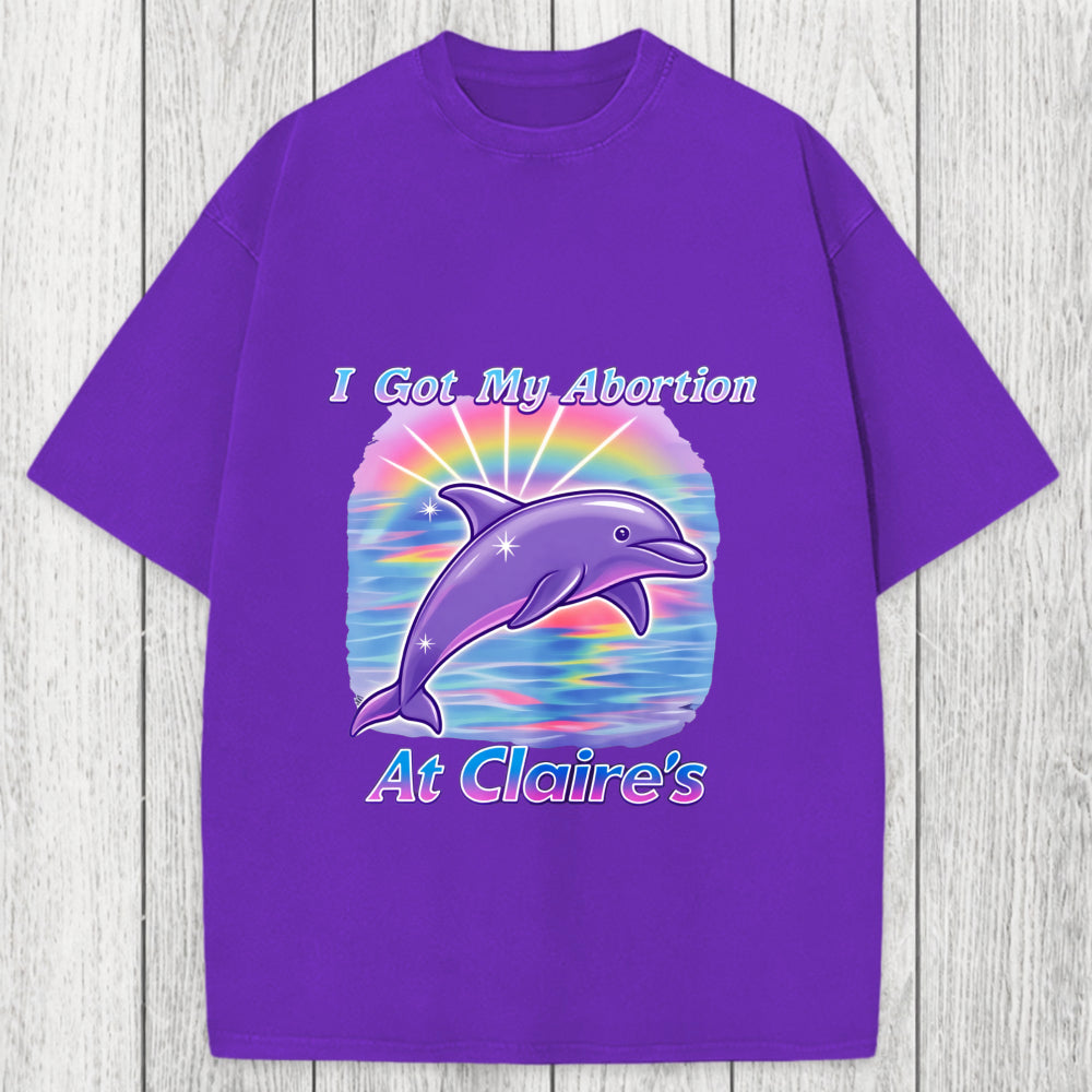 Tokyosol I Got My Abortion At Claire's Washed T-Shirt