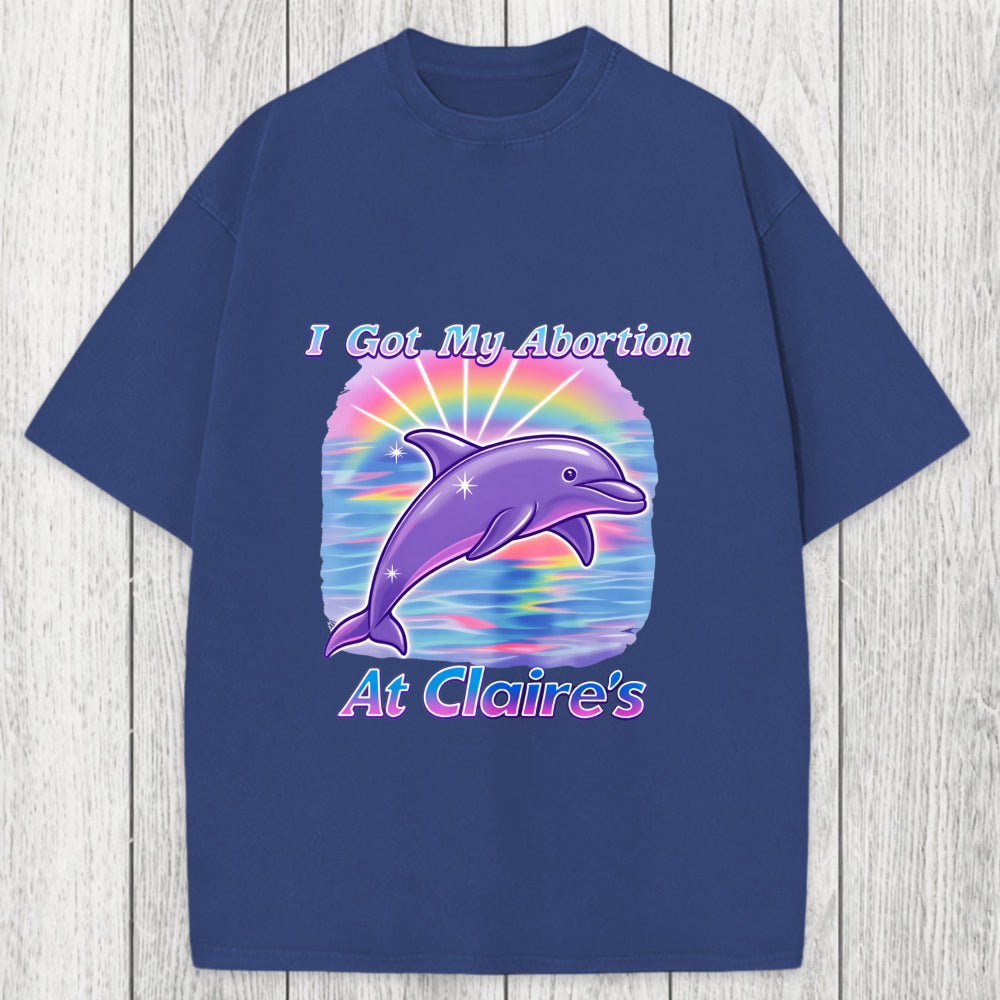 Tokyosol I Got My Abortion At Claire's Washed T-Shirt
