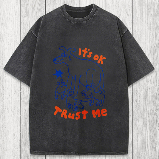 Tokyosol It's Ok Trust Me Washed T-Shirt