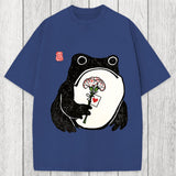 Tokyosol The Frog Holding A Carnation Washed T-Shirt