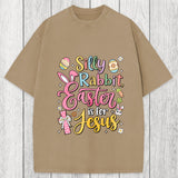 Tokyosol Silly Rabbit Easter Is For Jesus Washed T-Shirt