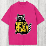 Tokyosol First of All I'm a Delight Raccoon Washed T-Shirt