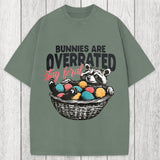 Tokyosol Funny Easter Raccoon Washed T-Shirt