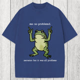 Tokyosol No Problemo Frog Funny Meme Washed T-Shirt