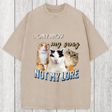 Tokyosol U Only Know Cat Meme Washed T-Shirt
