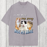 Tokyosol U Only Know Cat Meme Washed T-Shirt