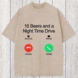 Tokyosol 16 Beers And A Night Time Drive Washed T-Shirt