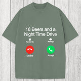 Tokyosol 16 Beers And A Night Time Drive Washed T-Shirt