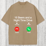 Tokyosol 16 Beers And A Night Time Drive Washed T-Shirt