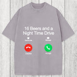 Tokyosol 16 Beers And A Night Time Drive Washed T-Shirt