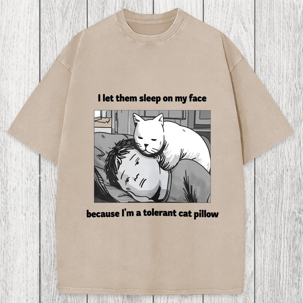 Tokyosol Funny Cat Servant Washed T-Shirt