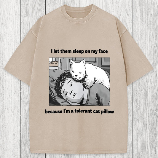 Tokyosol Funny Cat Servant Washed T-Shirt