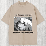 Tokyosol Funny Cat Servant Washed T-Shirt
