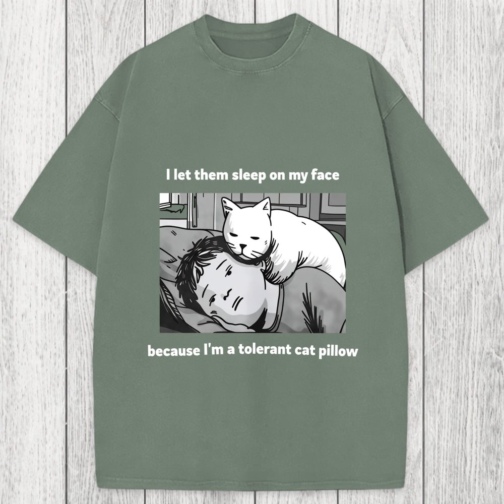 Tokyosol Funny Cat Servant Washed T-Shirt