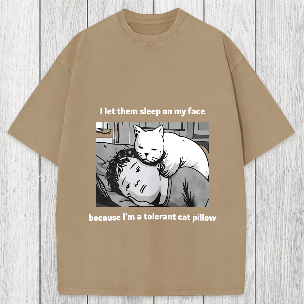 Tokyosol Funny Cat Servant Washed T-Shirt