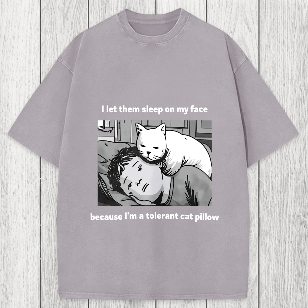 Tokyosol Funny Cat Servant Washed T-Shirt