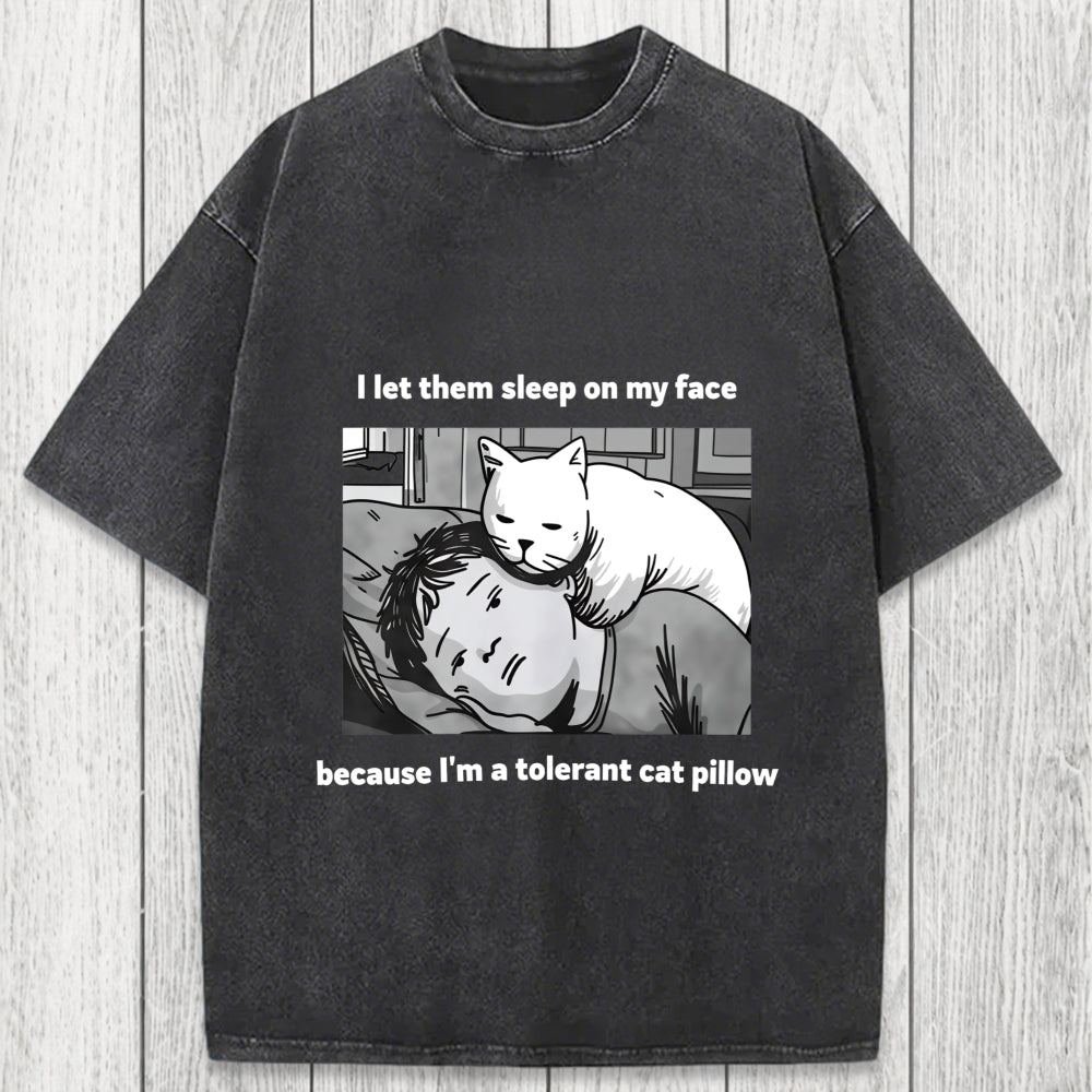 Tokyosol Funny Cat Servant Washed T-Shirt