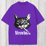 Tokyosol Vintage Smoking Cat Washed T-Shirt