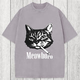 Tokyosol Vintage Smoking Cat Washed T-Shirt