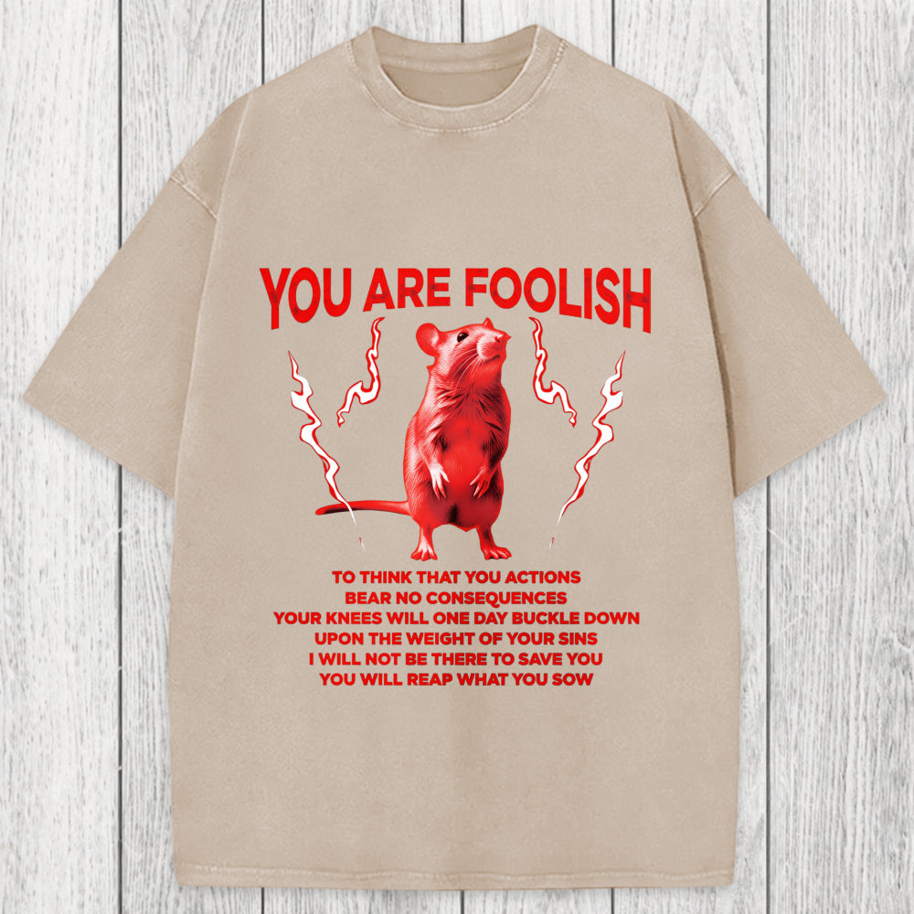 Tokyosol You Are Foolish Rat Washed T-Shirt