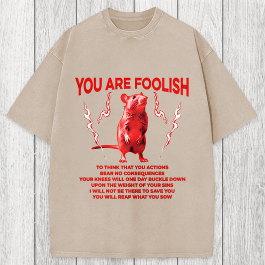 Tokyosol You Are Foolish Rat Washed T-Shirt