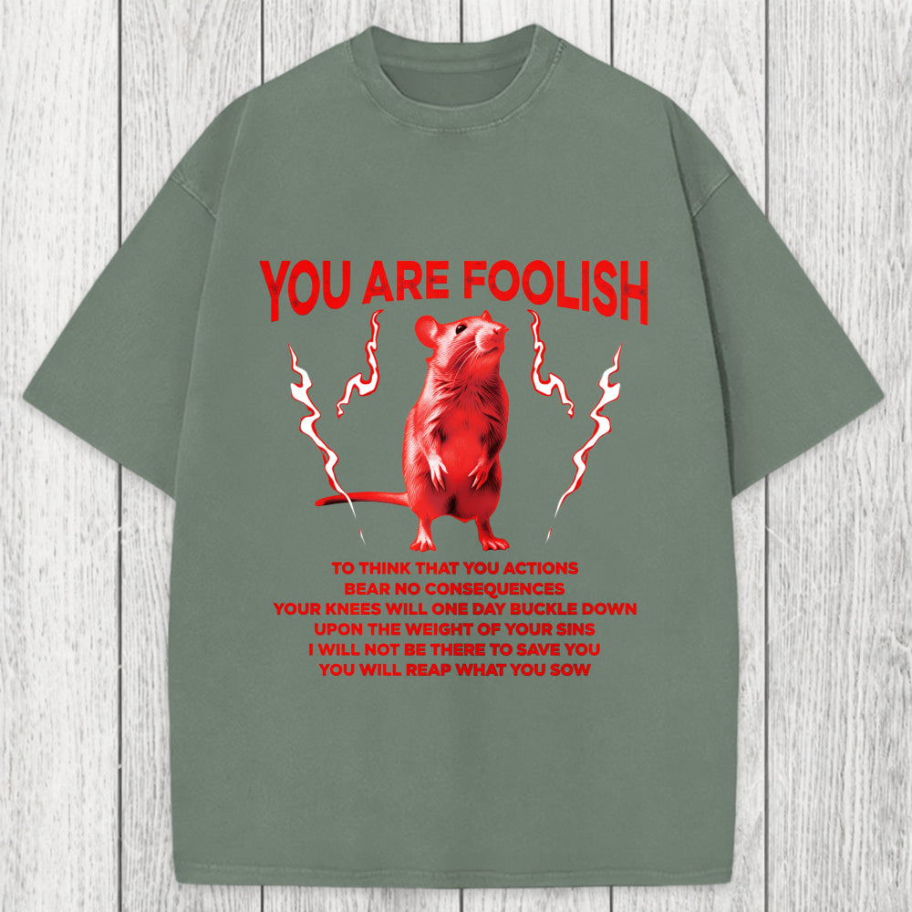 Tokyosol You Are Foolish Rat Washed T-Shirt