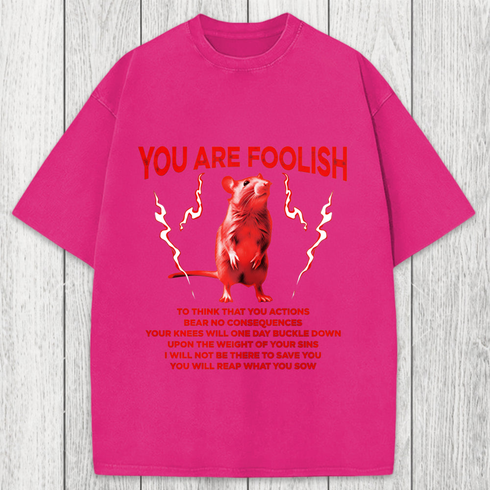 Tokyosol You Are Foolish Rat Washed T-Shirt