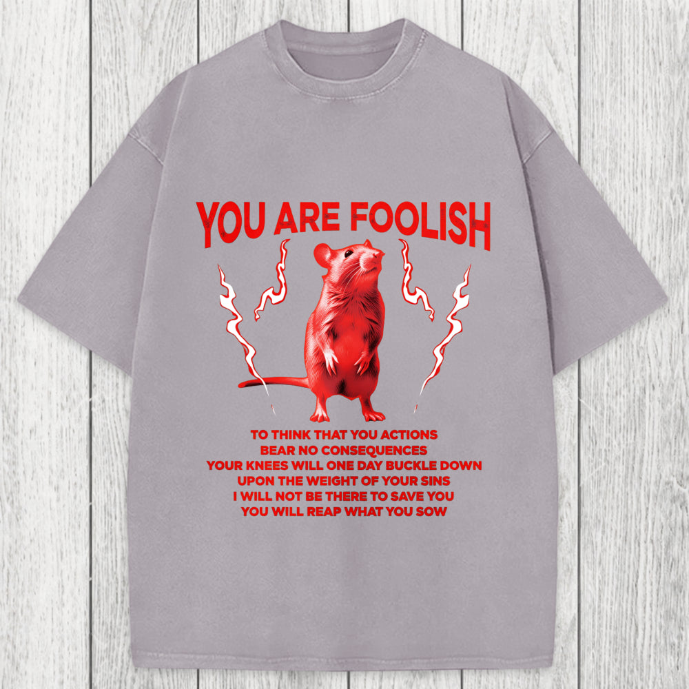Tokyosol You Are Foolish Rat Washed T-Shirt
