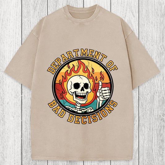 Tokyosol Department Of Bad Decisions Washed T-Shirt