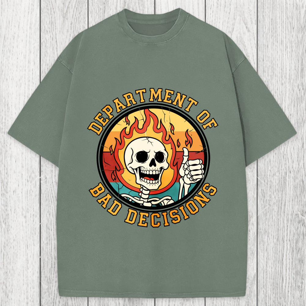 Tokyosol Department Of Bad Decisions Washed T-Shirt