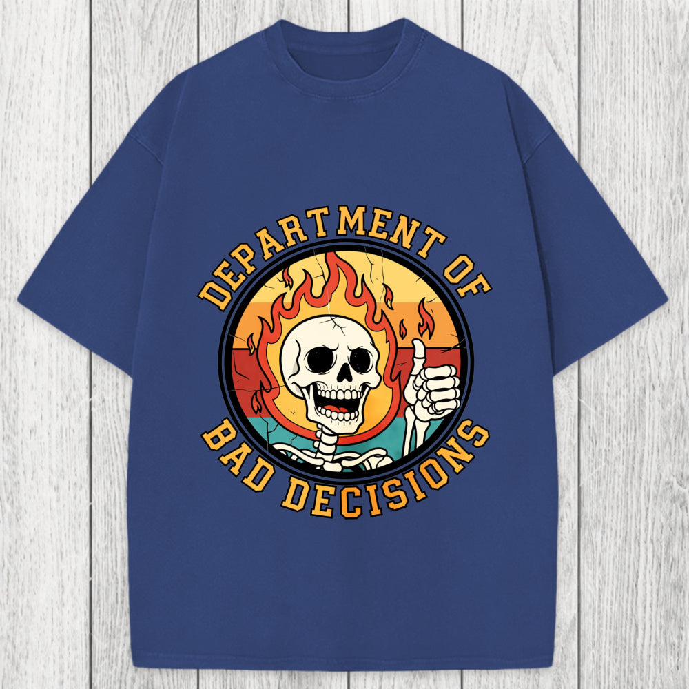 Tokyosol Department Of Bad Decisions Washed T-Shirt