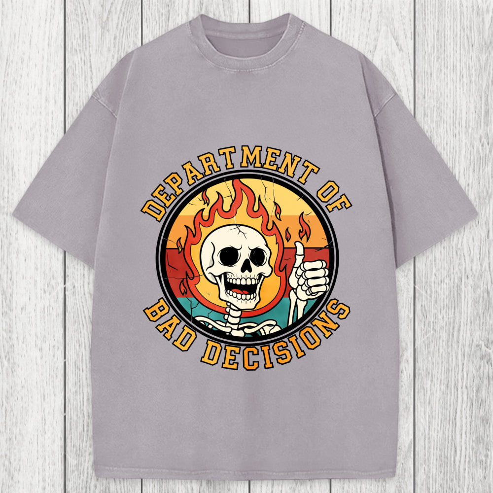 Tokyosol Department Of Bad Decisions Washed T-Shirt