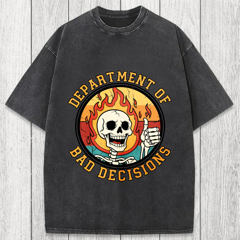 Tokyosol Department Of Bad Decisions Washed T-Shirt