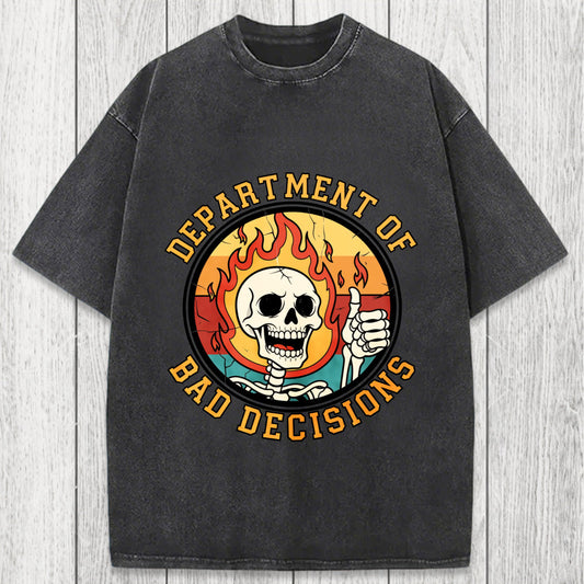Tokyosol Department Of Bad Decisions Washed T-Shirt