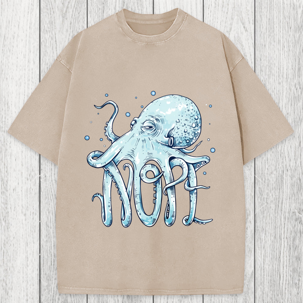 Tokyosol Octopus Nope Washed T-Shirt