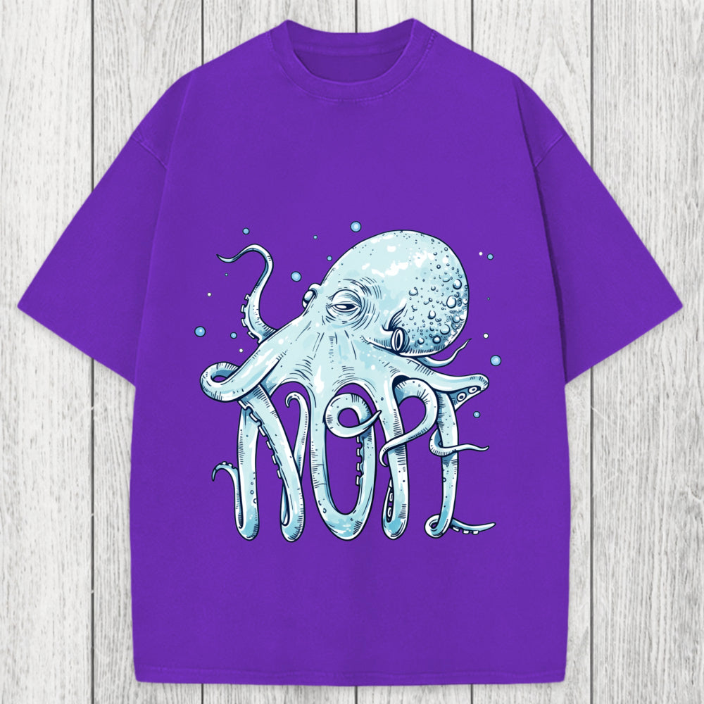 Tokyosol Octopus Nope Washed T-Shirt